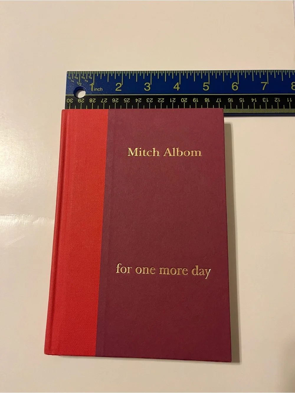 Mitch Albom For One More Day First Edition Hardcover Book Red Maroon 7.5